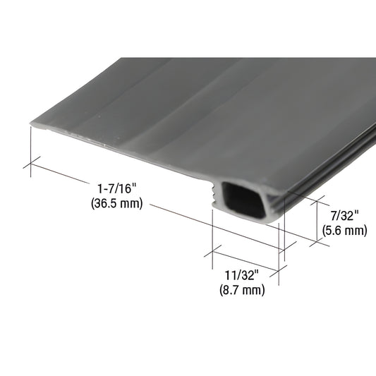 Black vinyl bug strip B705 for sliding glass doors, flexible flap adjustable 3/4-1-7/16".