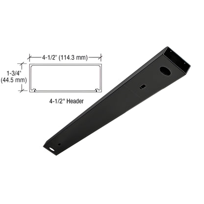 CRL 19/32" (15 mm) surface-mount top pivot, matte black finish, for patch fittings and Wedge-Lock systems - SKU 1NT401MBL