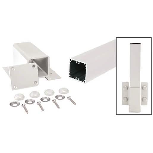 CRL Sky White Fascia Mount Post Kit - 42" 200-400 Series, Sleek Design, Durable Finish