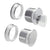 CRL Brushed Stainless Steel Deadbolt Thumbturn & Dummy Set
