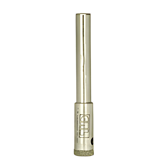 EDD12 1/2" continuous-rim diamond drill bit, plated steel with 3/8" reduced round shank for glass and tile