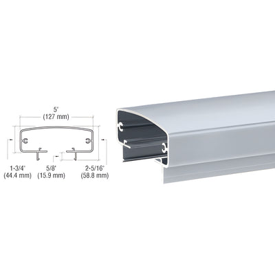 CRL 400 Series Clear Anodized 241 in Aluminum Top Rail