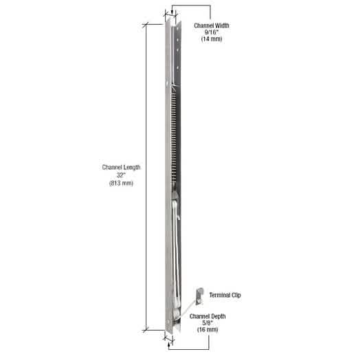 CRL 32" Window Channel Balance 3130: Durable, reliable replacement for smooth window opera