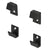 CRL Matte Black 5/8 in Wide Beveled Mirror Clip Set