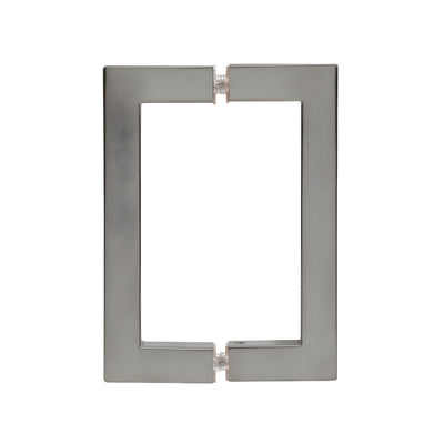 CRL Brushed Nickel 6x6 Square Tubing Back-to-Back Glass Door Pull