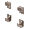 MC01BN brushed nickel mirror clips set of 4, steel 5/8" wide clips for 1/4" beveled mirrors