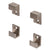 CRL Brushed Nickel 5/8 in Wide Mirror Mounting Clip Set