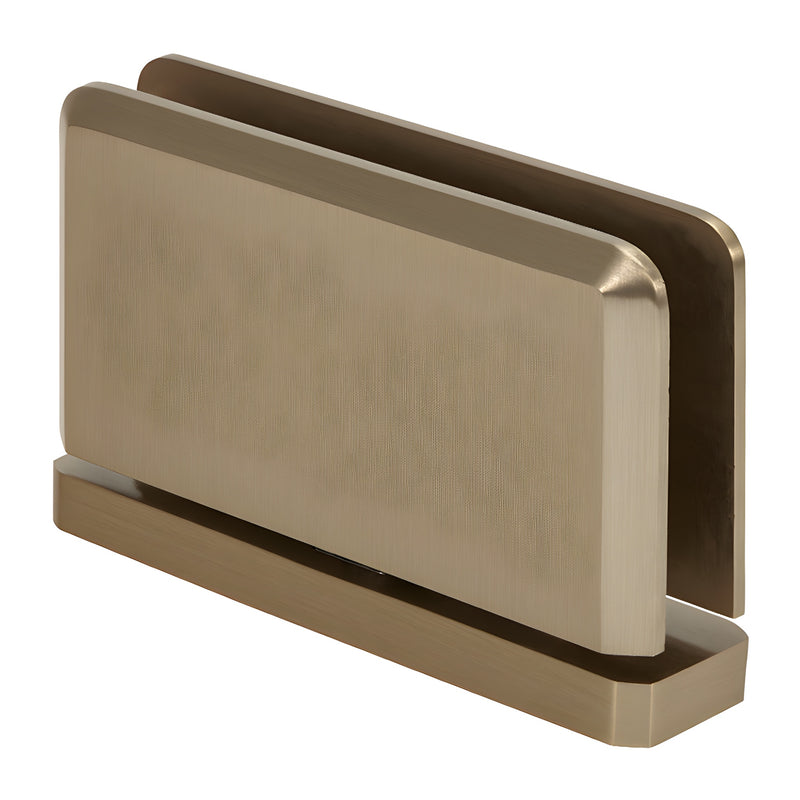 Brushed bronze solid brass pivot hinge for 5/16-3/8 in tempered glass (PPH01BBRZ)