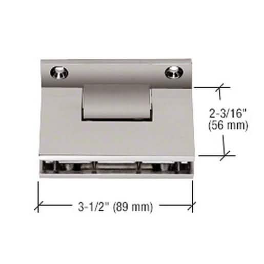 CRL Brushed Nickel Geneva 3-Point Movable Square Style Transom Clamp - Sleek & Durable