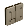 CRL Cologne 180 glass-to-glass shower hinge, brushed bronze finish, solid brass, SKU C0L180BBRZ