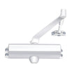DC54 white surface-mounted door closer, Size 4, parallel arm, adjustable closing and latching valves