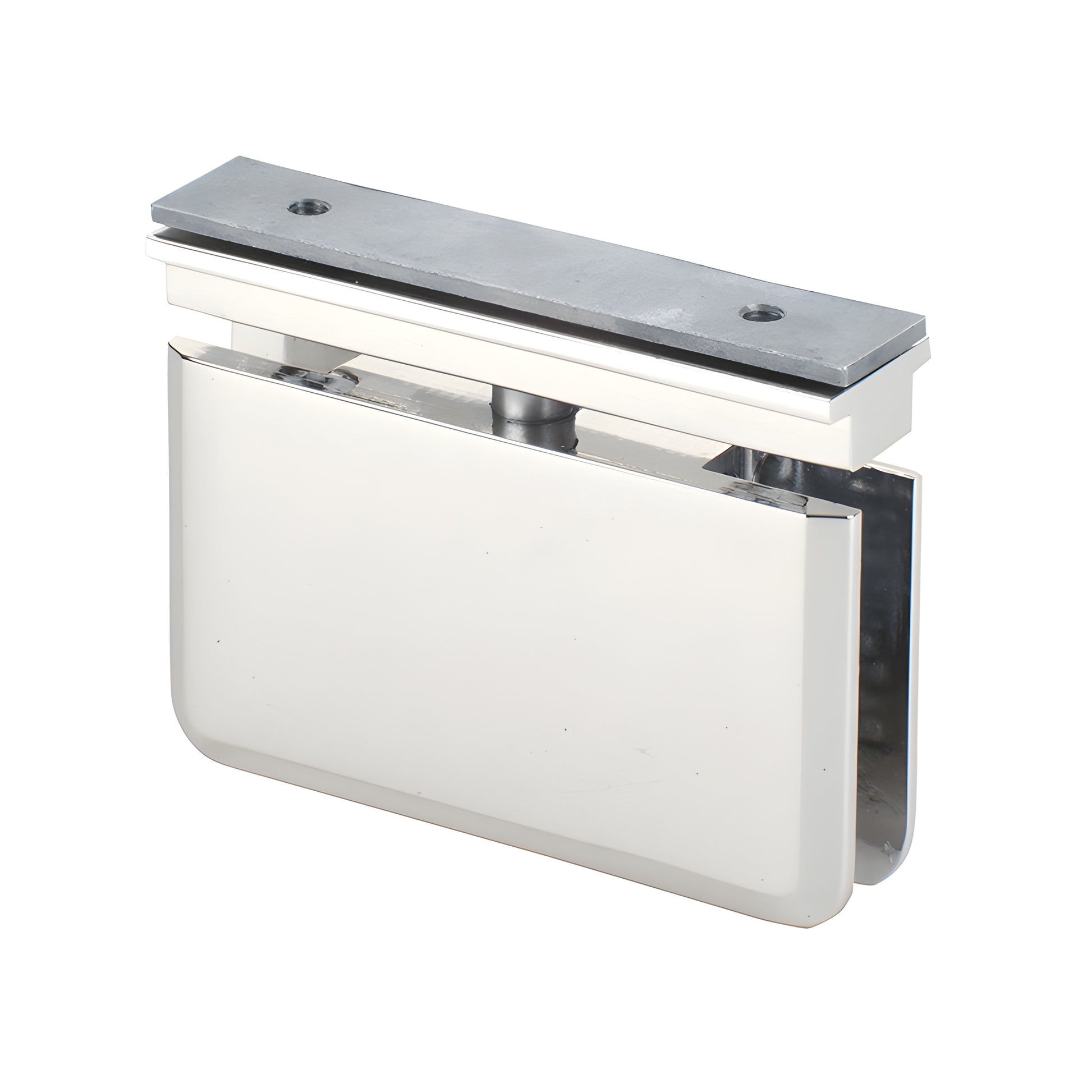 PPH06PN polished nickel top-mount beveled pivot hinge for 8-10mm tempered glass shower doors.