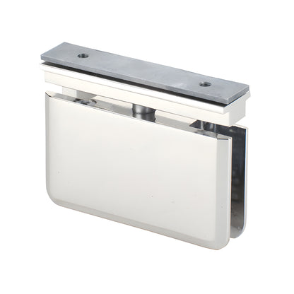 PPH06PN polished nickel top-mount beveled pivot hinge for 8-10mm tempered glass shower doors.