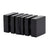 CRL Matte Black Square Back-to-Back Knob Set for Glass Doors