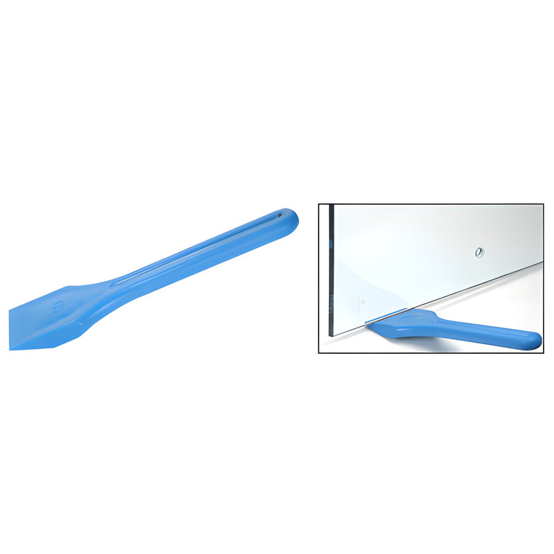 Blue CRL PGL11 plate glass lifting tool, 10.75 in long, lightweight blue resin with narrow ribbed tip for lifting and setting