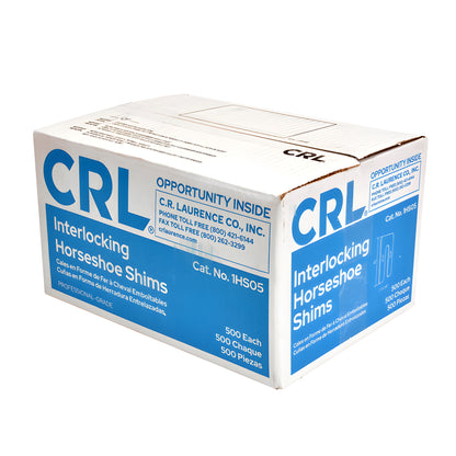 CRL red interlocking horseshoe shim 1HS05, 4 in length, 1/8 in thick U-shaped plastic shim for windows/doors.