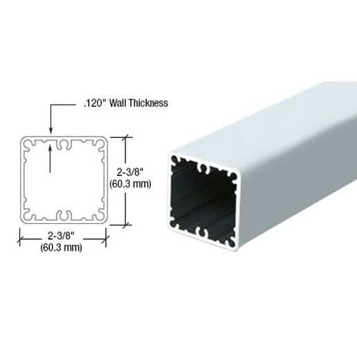 CRL Metallic Silver Fascia Mount Post 42\" - 200-400 Series, Sleek & Durable Design