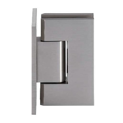 CRL Brushed Nickel Junior Geneva 037 Series Wall Mount Full Back Plate Hinge
