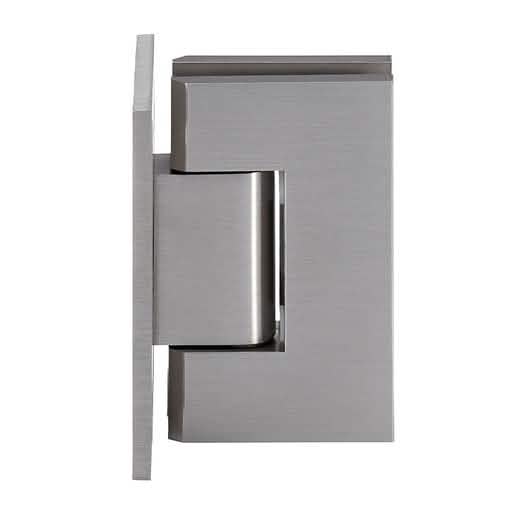 CRL Brushed Nickel Junior Geneva 037 Series Wall Mount Full Back Plate Hinge