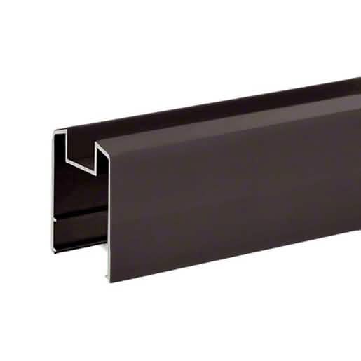 CRL Matte Bronze Mid-Rail: Horizontal Double Glass, 241" Length, Series 200-400.