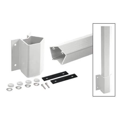 CRL 42" White 135° Fascia Post Kit for 200-400 Series Rails - Durable & Stylish