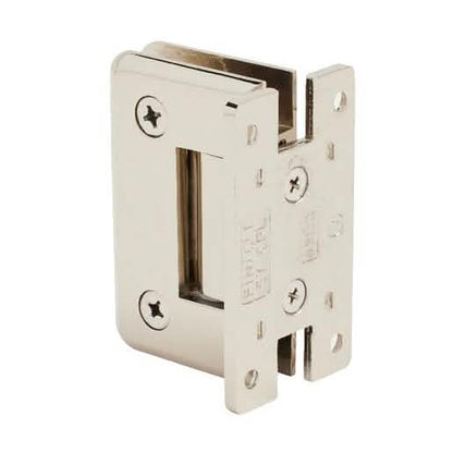 CRL Polished Nickel Pinnacle 537 Series Wall Mount 'H' Back Plate Hinge, 5° Pre-Set