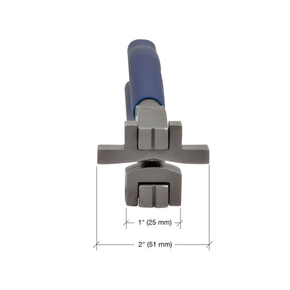 PPG1 CRL glass running pliers, 9.5 steel with blue cushioned handles, floating self-aligning jaws for glass up to 1/2 .