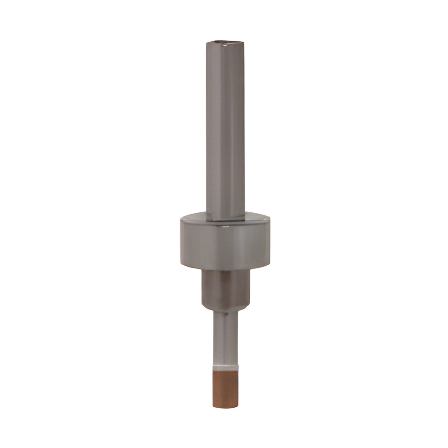 PD14 metal-bond diamond glass drill, 1/4" dia with 3/8" reduced round shank, long gray steel body