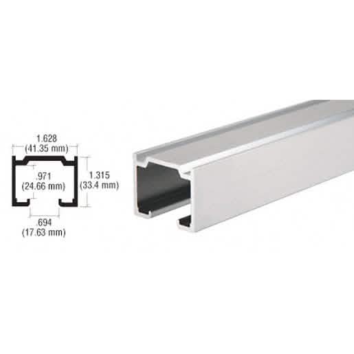 CRL Satin Anodized Masteroll Double Overhead Track for Pass-Thru Windows - Image 1