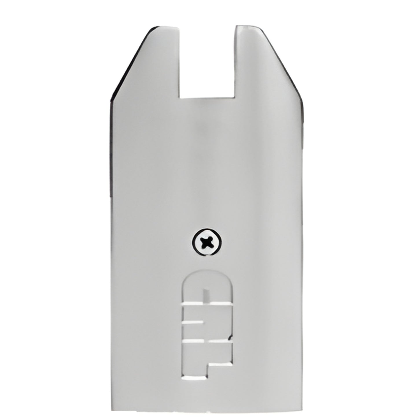 DREC4TBS brushed stainless steel 4 inch tapered Wedge-Lock door rail end cap, aluminum-clad replacement