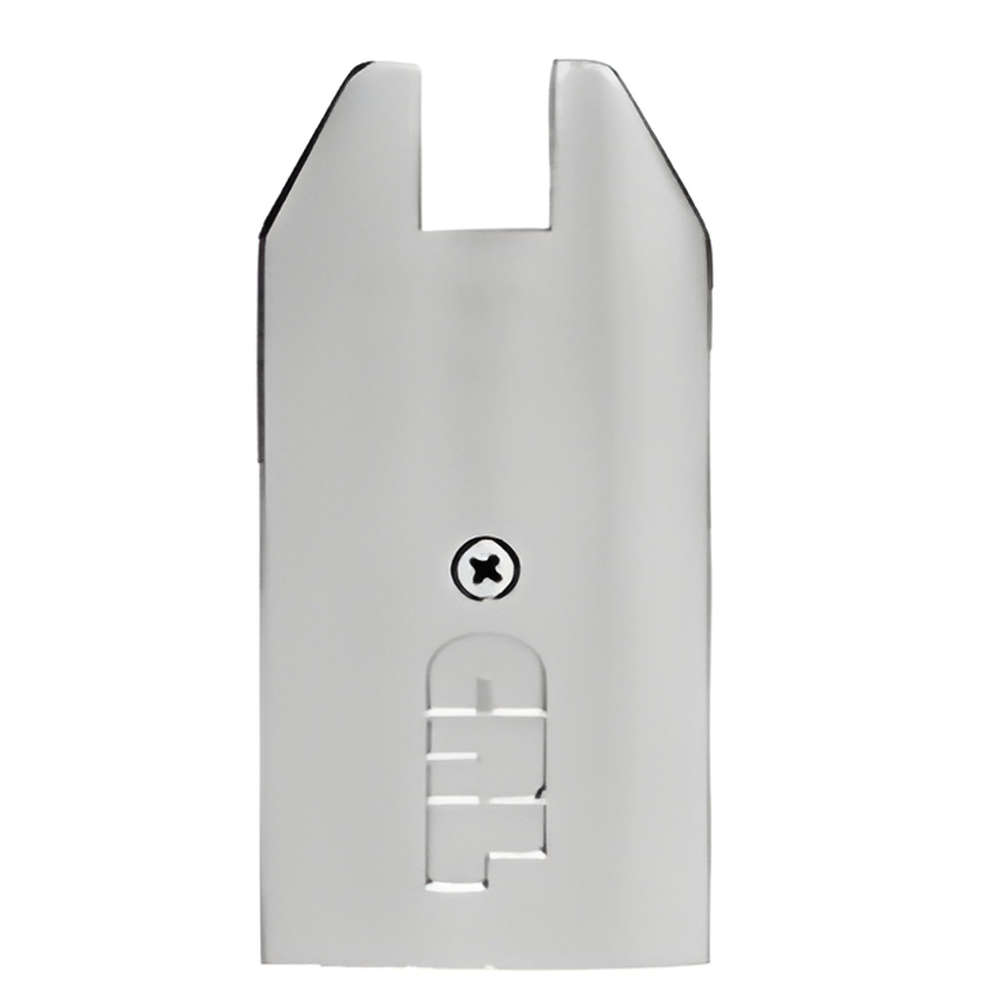 DREC4TBS brushed stainless steel 4 inch tapered Wedge-Lock door rail end cap, aluminum-clad replacement