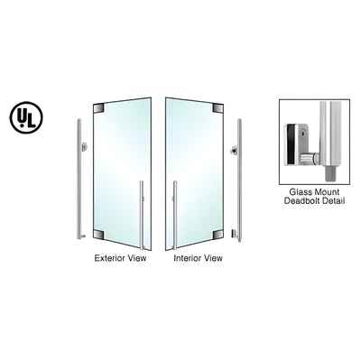 CRL-Blumcraft KS Brushed Stainless Left-Hand Glass Door Deadbolt