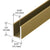 CRL Antique Brass 3/8 in Deep U-Channel for Glass Shower Panel 95 in