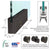 4" Square DRS Door Rail Lock for 1/2" Glass, Black Bronze Anodized