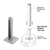 CRL Silver AWS Steel 180° Stanchion for Round/Rect Posts