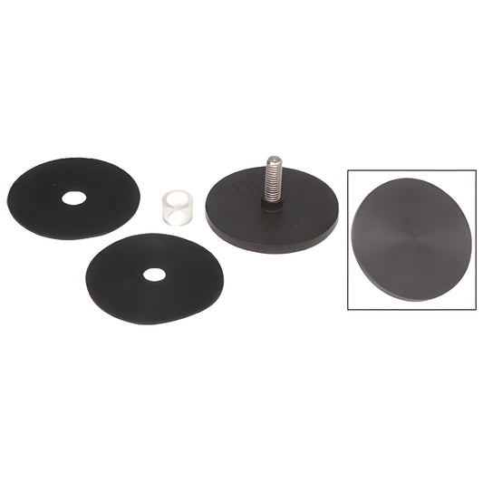 HR2CKDU conversion kit - black bronze aluminum cap, screw, two rubber gaskets and plastic grommet for 1/2" tempered glass
