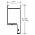 CRL-U.S. Aluminum 4-11/16" Kynar Top Rail for 9/16" Glass, 21 ft