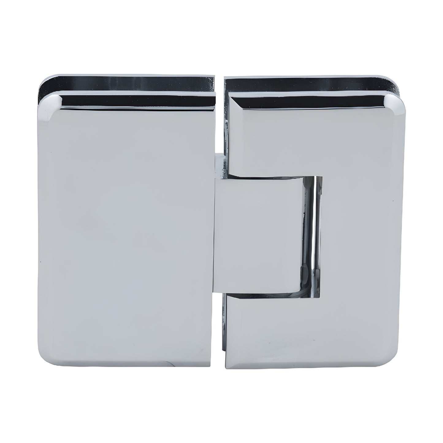 Polished chrome adjustable Cologne glass-to-glass shower hinge for 3/8-1/2 in glass, SKU C0L380CH