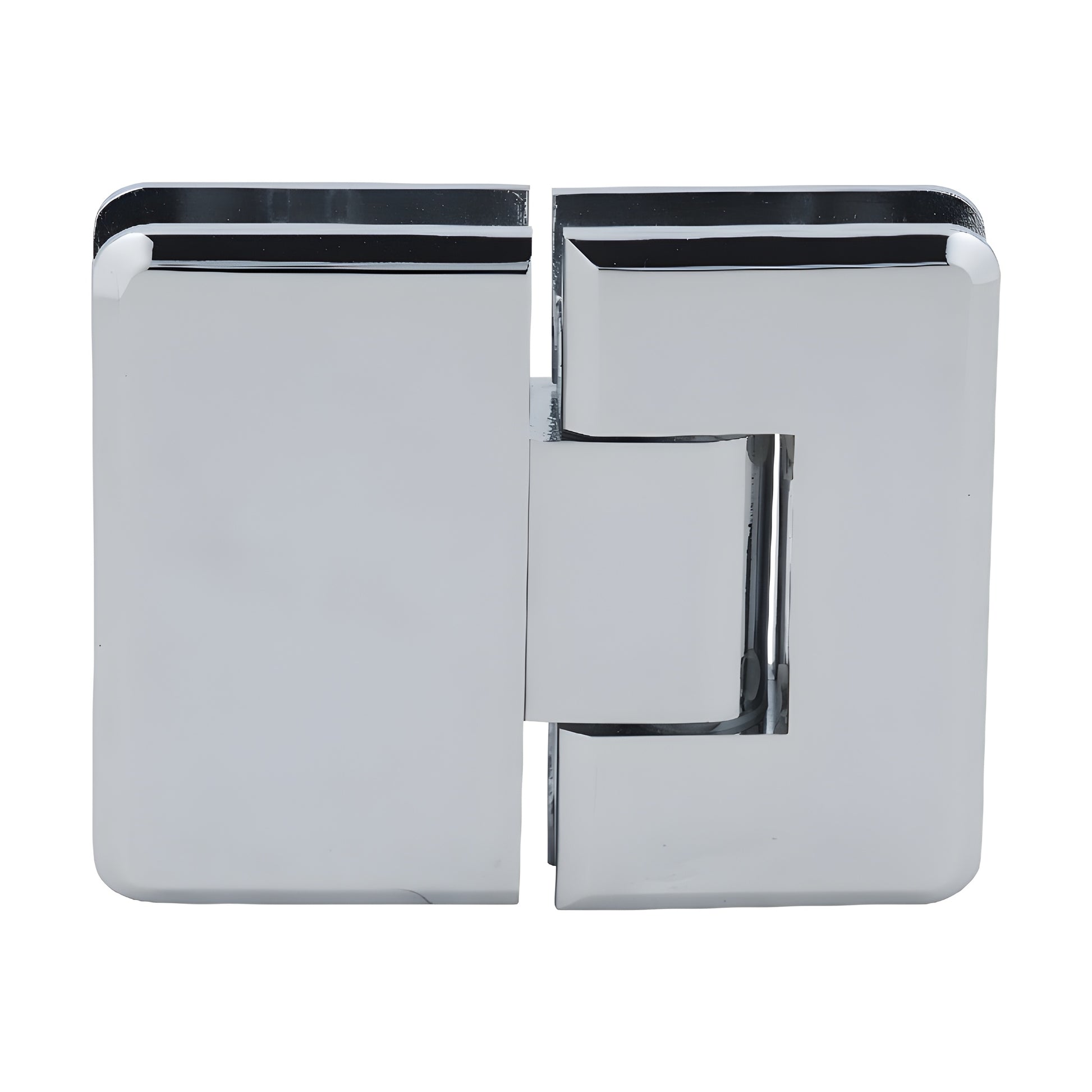 Polished chrome adjustable Cologne glass-to-glass shower hinge for 3/8-1/2 in glass, SKU C0L380CH