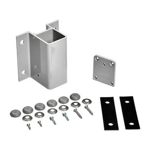CRL Silver Metallic 180 Degree Fascia Mount Bracket for sleek glass railing installation.