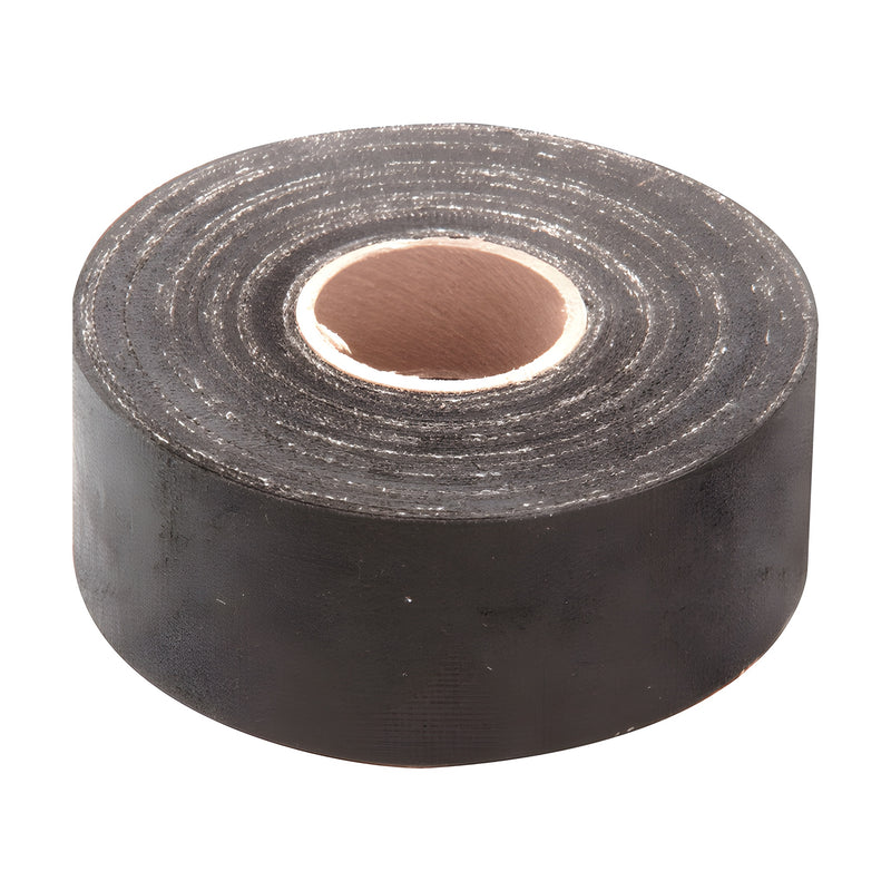 Black double-sided friction tape roll, heavy fabric, 1-1/2 in 60 ft, cardboard core (SKU FT112)