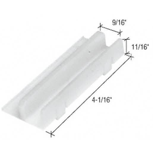 "CRL Tub Enclosure Sliding Door Bottom Guide for International - Enhance Sliding Stability