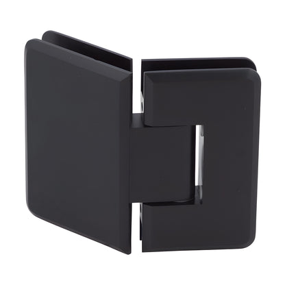 Oil-rubbed bronze beveled glass-to-glass shower hinge, solid brass, 135 pivot - SKU C0L0450RB