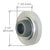 CRL Satin Chrome Wall-Mounted Concave Door Stop with Rubber Bumper