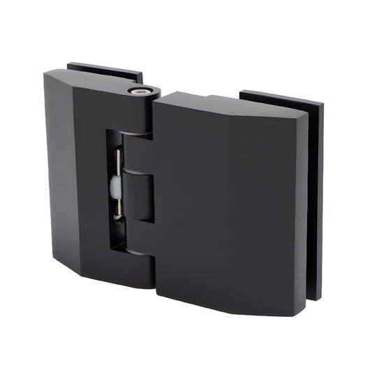 CRL REG1800RB oil-rubbed bronze adjustable glass-to-glass shower door hinge, solid brass, square profile.