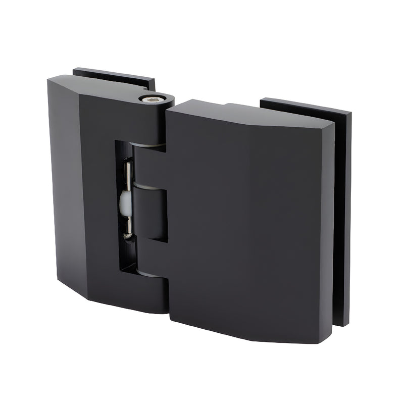 CRL REG1800RB oil-rubbed bronze adjustable glass-to-glass shower door hinge, solid brass, square profile.