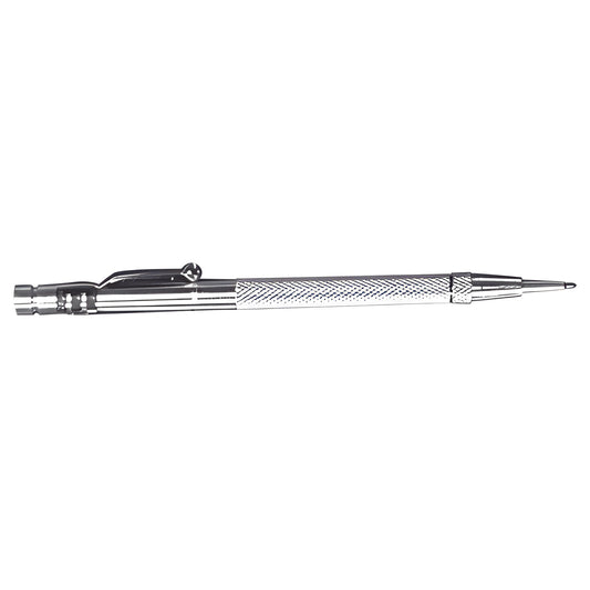 6 in chrome tungsten carbide scribe with knurled grip, pocket clip and reversible tip, SKU G88
