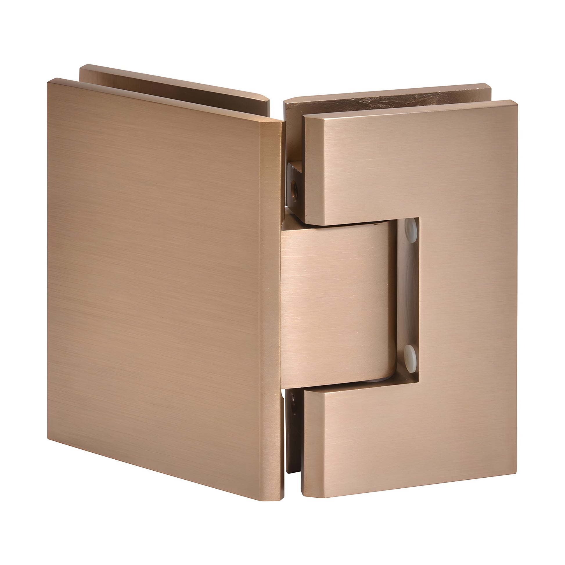 CRL Vienna 135 glass-to-glass shower hinge, dark brushed bronze brass finish (SKU V1E045DBBZ)