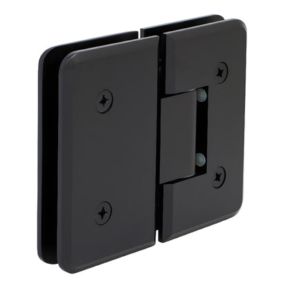 PLY1800RB oil rubbed bronze heavy-duty brass frameless shower door hinge, glass-to-glass 180 self-centering.