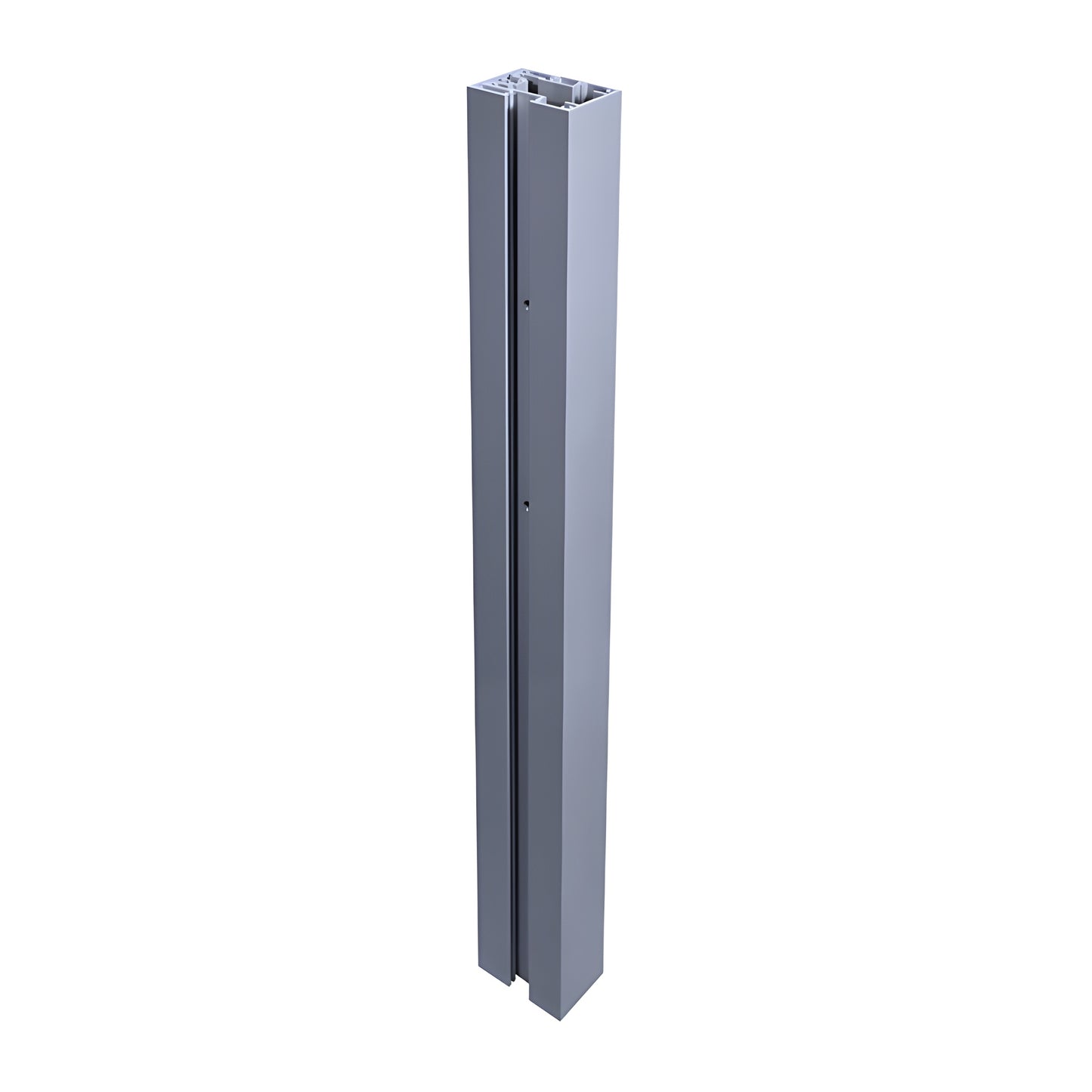 C96S Cielo metallic silver 96in 6005 T6 aluminum glass railing post for windscreens.